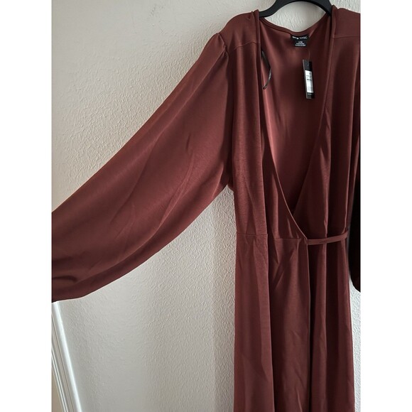 Women’s Wrap Dress plus size L (US20) NWT Hayden Sienna rustic red midi dress - Picture 5 of 12